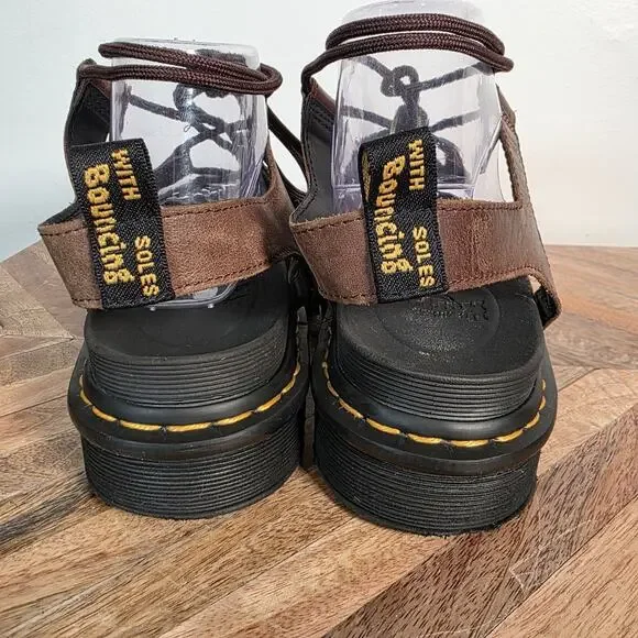 Dr. Martens Nartilla Gladiator Sandals US 10 Women’s Brown Leather Platform - Picture 5 of 10